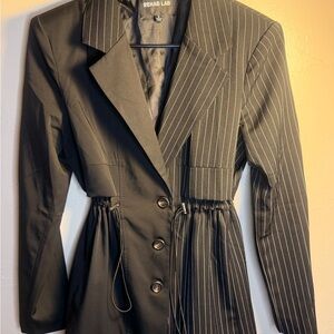 Rehab Two Toned Pinstripe Black Women's Blazer